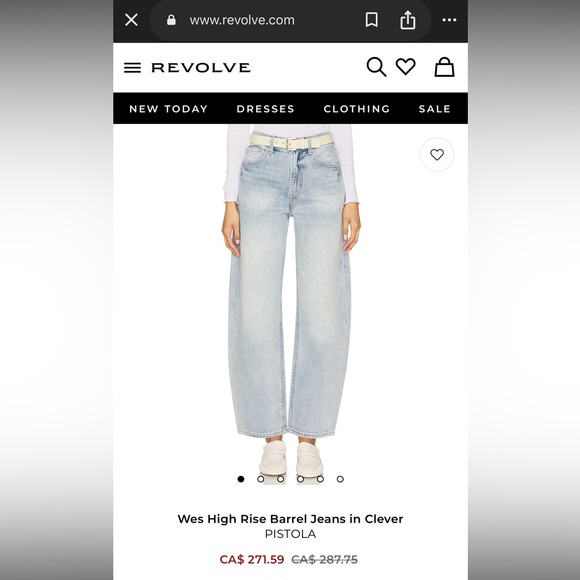 NWT PISTOLA Wes High Rise Barrel Jeans in Clever - Picture 5 of 15